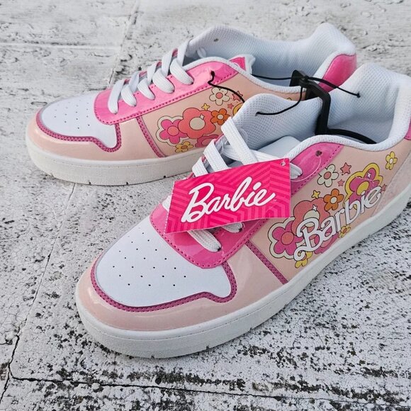 Barbie Women Shoes Pink Sneaker Lace Up Casual Shoes Size 9 NWT - Picture 7 of 10